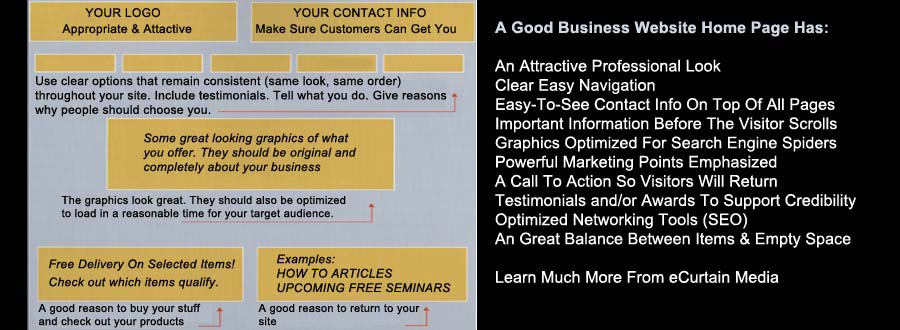 small business success great homepage example